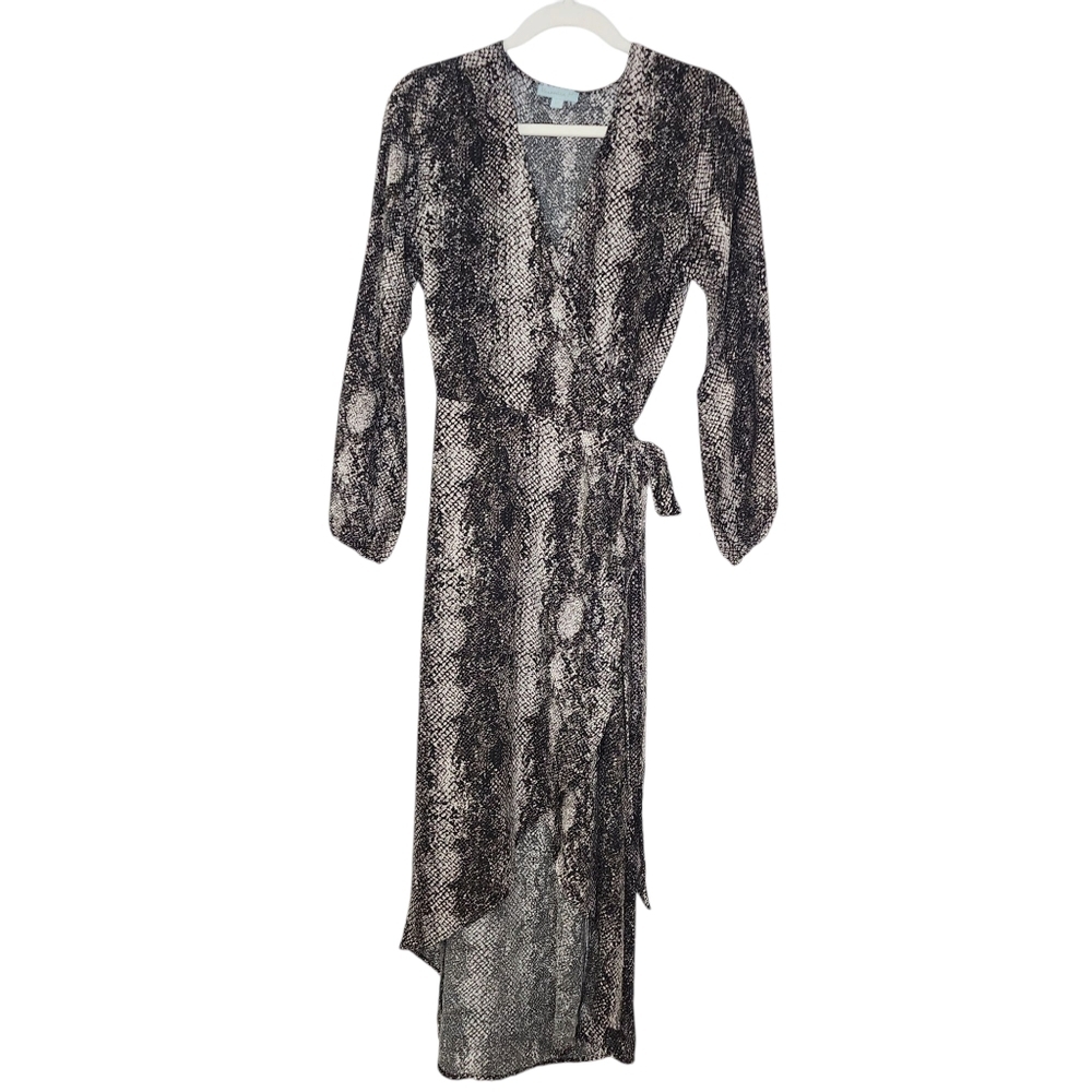 Veronica M Black and White Reptile Dress